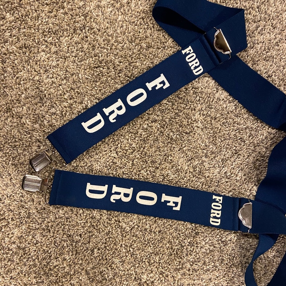 Vintage 60s Scovill Mfg Ford Mechanic Suspenders